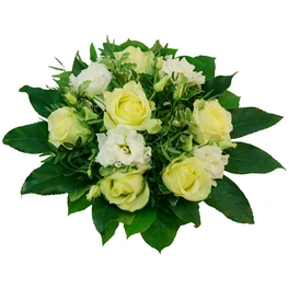 Blumenstrauß »Rosen, Lysianthus«, Ø 26–30 cm