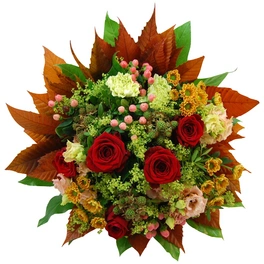 Blumenstrauß »Saisonale Blumen«, Ø 31–35 cm