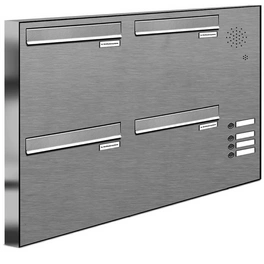 Briefkasten »Premium«, (BxH): 91.6 x 68.4cm, Anzahl Schlitze: 4, Zaunmontage