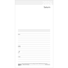 Buchkalender »Saturn Leporello«, BxH: 15,3 x 8,7 cm, Blattanzahl: 128