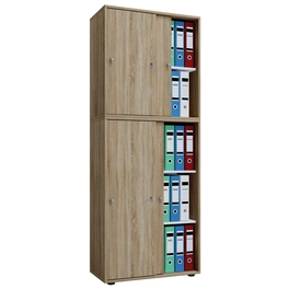 Büroschrank »Lona XXL mit Schiebetüren«, BxHxL: 37 x 183 x 70 cm, Holzwerkstoff