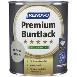 Buntlack seidenmatt »Premium«, lichtgrau RAL 7035