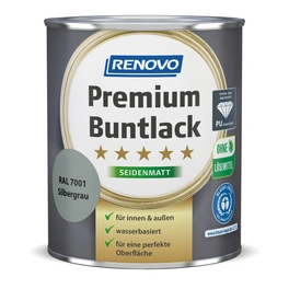 Buntlack seidenmatt »Premium«, silbergrau RAL 7001