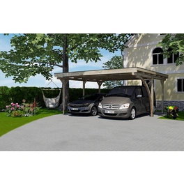 Carport, BxT: 450 x 500 cm, Firsthöhe: 247 cm, kesseldruckimprägniert