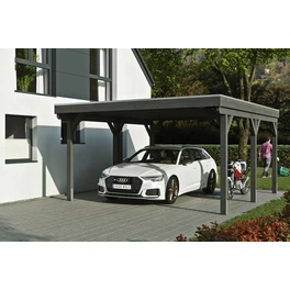 Carport »Grunewald«, BxT: 427 x 554 cm, Firsthöhe: 251 cm, lasiert