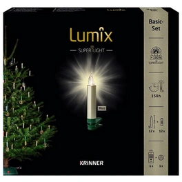 Christbaumkerzen Lumix Superlight mini, Cashmere, 12er