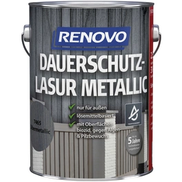 Dauerschutzlasur Metallic, silbermetallic RAL 7465