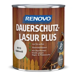 Dauerschutzlasur seidenglänzend »PLUS«, kalkweiss