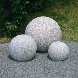 Deko-Kugel, Granit, grau, Ø: 10 cm