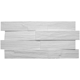 Dekorstein »Wood«, BxL: 50 x 23,5 cm, weiß