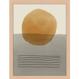 Digitaldruck »Die Sonne«, Rahmen: Buchenholz, natur