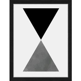 Digitaldruck »Geometrische Kunst II«, Rahmen: Buchenholz, Schwarz