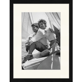 Digitaldruck »John und Jackie Kennedy«, Rahmen: Buchenholz, Schwarz