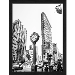 Digitaldruck »Manhattan, New York«, Rahmen: Buchenholz, Schwarz