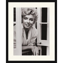 Digitaldruck »Marylin Monroe«, Rahmen: Buchenholz, Schwarz