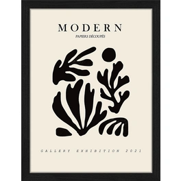 Digitaldruck »Modern«, Rahmen: Buchenholz, Schwarz
