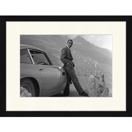 Digitaldruck »Sean Connery, James Bond«, Rahmen: Buchenholz, Schwarz
