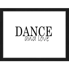 Digitaldruck »Tanz und Liebe«, Rahmen: Buchenholz, Schwarz