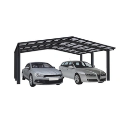 Doppelcarport »Linea«, Typ 110, Außenmaß BxT: 545,6 x 495,4 cm, schwarz