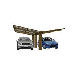 Doppelcarport »Linea«, Typ 110, Außenmaß BxT: 547,6 x 495,4 cm, bronzefarben