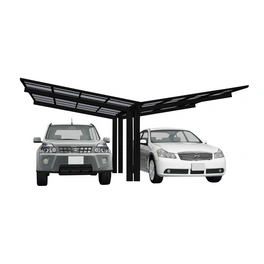 Doppelcarport »Linea«, Typ 110, Außenmaß BxT: 547,6 x 495,4 cm, schwarz