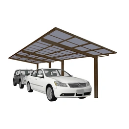 Doppelcarport »Linea«, Typ 60, Außenmaß BxT: 272,6 x 982,6 cm, bronzefarben