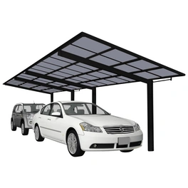 Doppelcarport »Linea«, Typ 60, Außenmaß BxT: 272,6 x 982,6 cm, schwarz