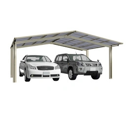 Doppelcarport »Linea«, Typ 60, Außenmaß BxT: 545,6 x 495,4 cm, edelstahlfarben