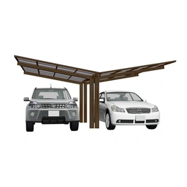 Doppelcarport »Linea«, Typ 60, Außenmaß BxT: 547,6 x 495,4 cm, bronzefarben