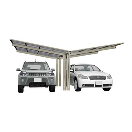 Doppelcarport »Linea«, Typ 60, Außenmaß BxT: 547,6 x 495,4 cm, edelstahlfarben