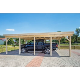 Doppelcarport »Modern 2«, Außenmaß BxT: 600 x 760 cm, braun, Holzart: Fichte