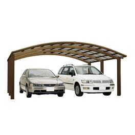 Doppelcarport »Portoforte«, Typ 110, Außenmaß BxT: 542,3 x 495,4 cm, bronzefarben