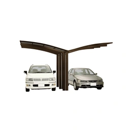 Doppelcarport »Portoforte«, Typ 110, Außenmaß BxT: 543 x 495,4 cm, bronzefarben