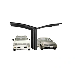 Doppelcarport »Portoforte«, Typ 110, Außenmaß BxT: 543 x 495,4 cm, schwarz