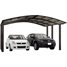 Doppelcarport »Portoforte«, Typ 60, Außenmaß BxT: 542,3 x 495,4 cm, braun