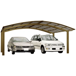 Doppelcarport »Portoforte«, Typ 60, Außenmaß BxT: 542,3 x 495,4 cm, bronzefarben