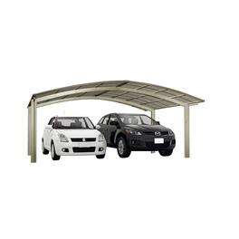 Doppelcarport »Portoforte«, Typ 60, Außenmaß BxT: 542,3 x 495,4 cm, edelstahlfarben