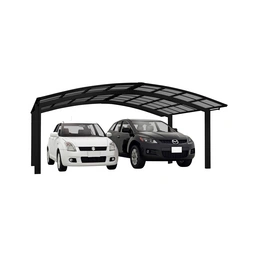 Doppelcarport »Portoforte«, Typ 60, Außenmaß BxT: 542,3 x 495,4 cm, schwarz