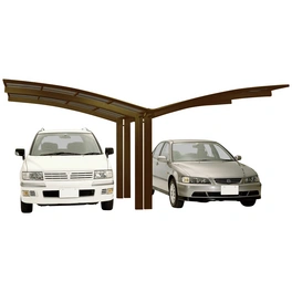 Doppelcarport »Portoforte«, Typ 60, Außenmaß BxT: 543 x 495,4 cm, bronzefarben