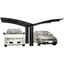 Doppelcarport »Portoforte«, Typ 60, Außenmaß BxT: 543 x 495,4 cm, schwarz