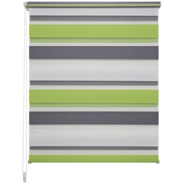 Doppelrollo »Mini Tricolor«, grün/grau/weiß, Polyester