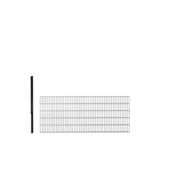 Doppelstabmattenzaun, anthrazit, 6/5/6 mm, Erweiterungs-Set à 2,5 m, inkl. Pfosten, FL