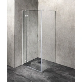 Drehtür »Vital 3«, mit Wand, Höhe: 200 cm, transparent/silberfarben, Scheibenstärke: 6 mm