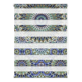 Duo-Rollo, ‎Klemmfix, B x L: 45 x 150 cm, orientalisch, blau grün