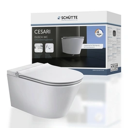 Dusch-WC »Cesari«, U-Form, weiß, spülrandlos