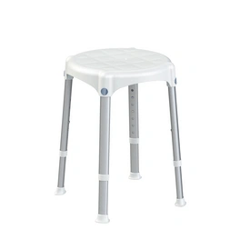 Duschhocker, Sitzbreite: 33 cm, Aluminium/Kunststoff, weiß