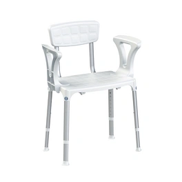 Duschstuhl, Sitzbreite: 50 cm, Aluminium/Kunststoff, weiß