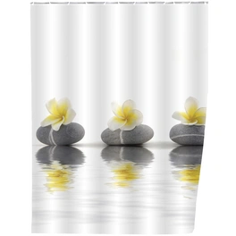 Duschvorhang »Stones with Flower«, BxH: 180 x 200 cm, Steine/Blumen, mehrfarbig