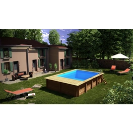 Echtholzpool »EVORA PLUS«, braun, BxHxL: 420 x 136 x 620 cm