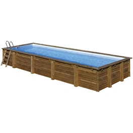 Echtholzpool Poolset , rechteckig, BxLxH: 427 x 1018 x 146 cm